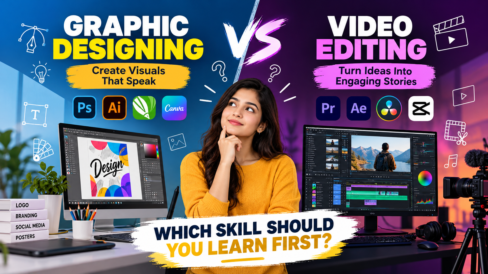 Graphic Designing vs Video Editing: Which Skill Should You Learn First?